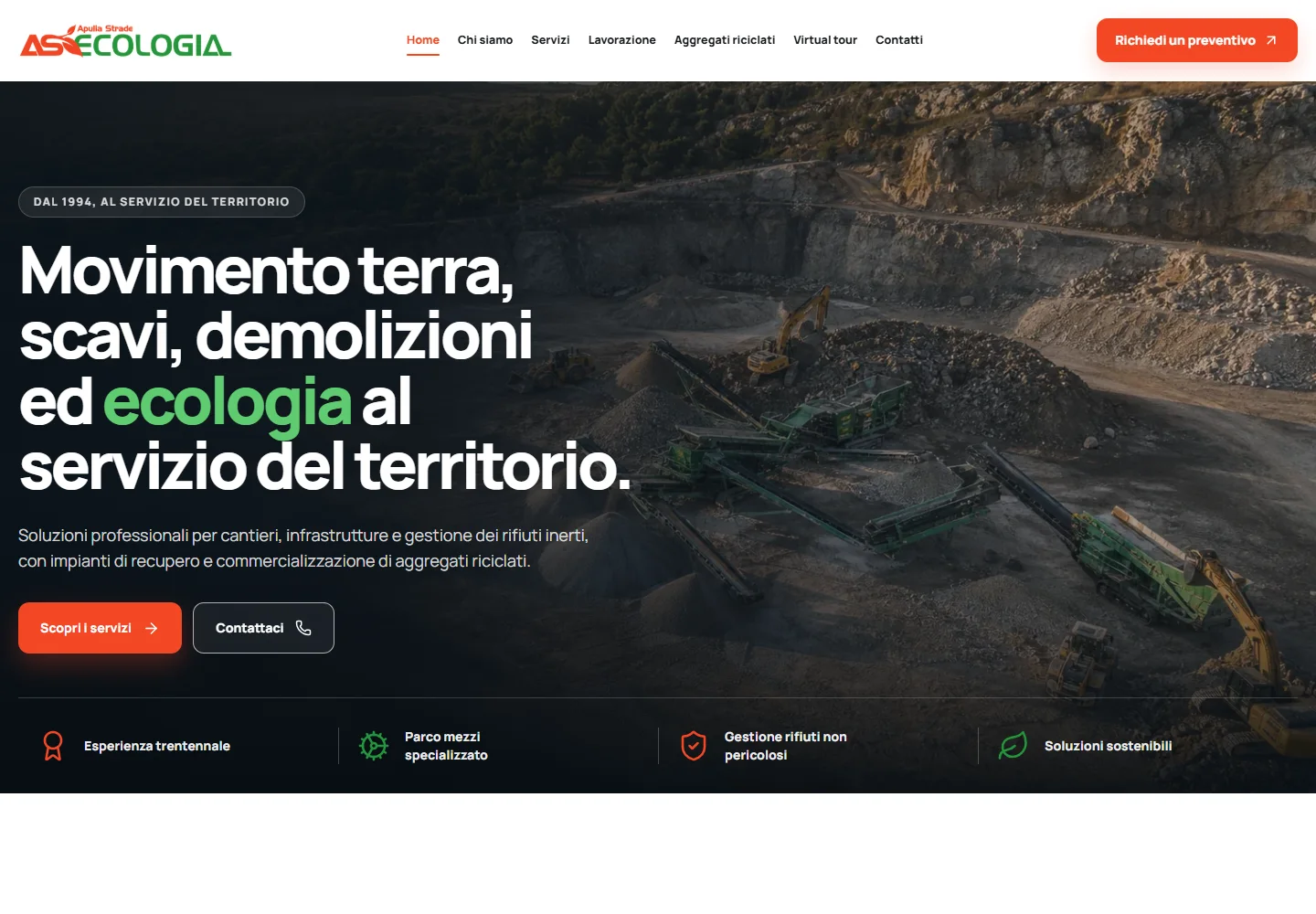 Anteprima reale del nuovo sito Apulia Strade