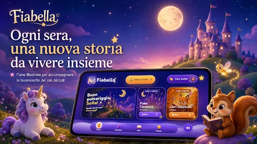 Visual ufficiale Fiabella: fiabe illustrate da leggere e ascoltare insieme